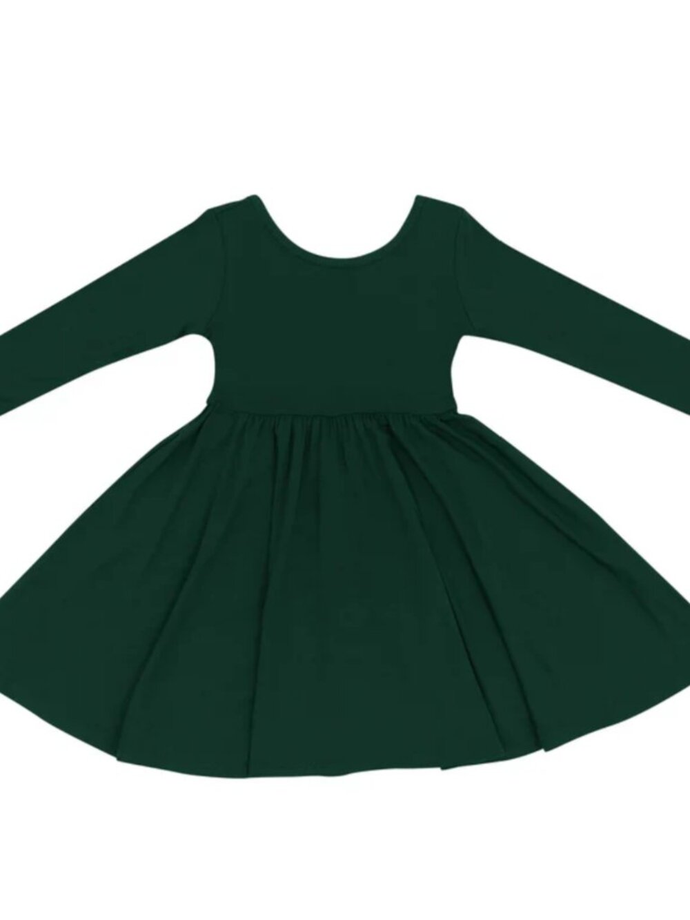 NWT Kyte BABY Long Sleeve Twirl Dress in Evergreen